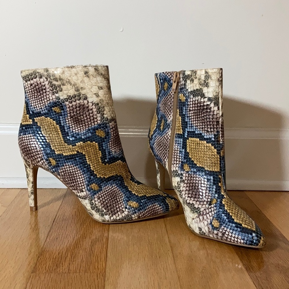 Express Snakeskin Booties
